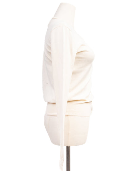 Excellent Polo Ralph Lauren White Long-Sleeve Sweater 100% Pima Cotton