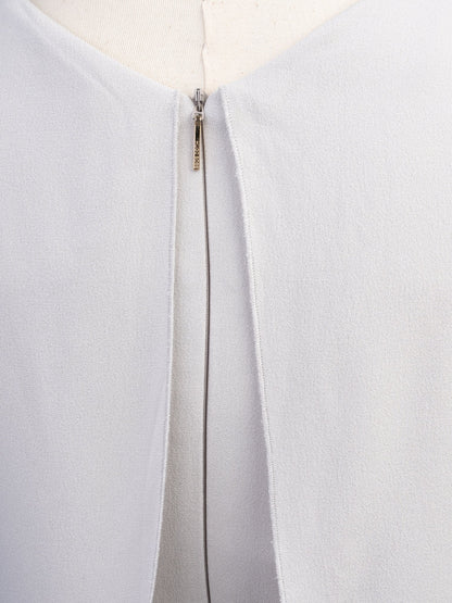 Excellent Hugo Boss Gray Sleeveless Top XXS Viscose Layered Detail