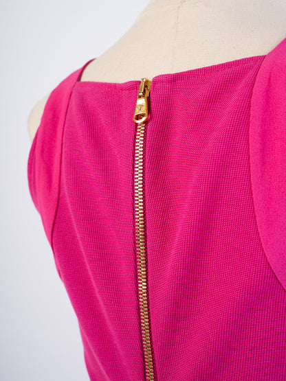 Excellent Versace Pink Dress with Gold Zipper Details Women Size M