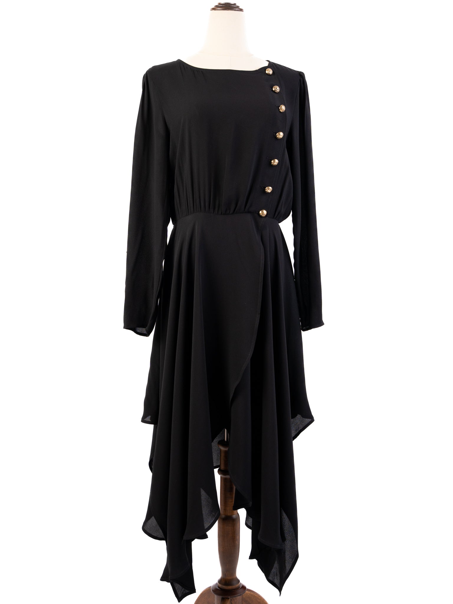 Excellent Elisabetta Franchi Black Viscose Dress Size L