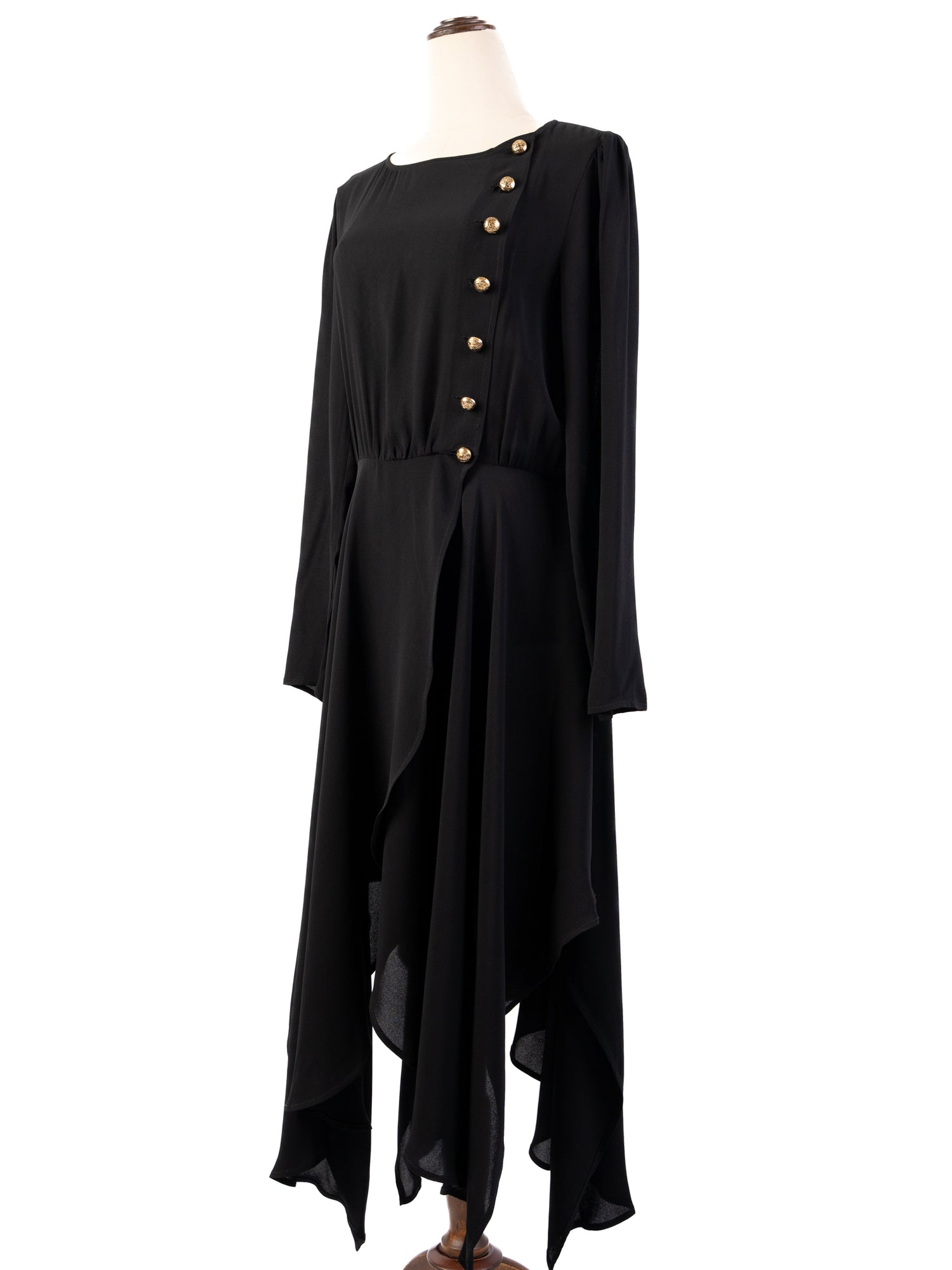 Excellent Elisabetta Franchi Black Viscose Dress Size L