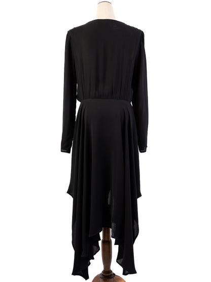 Excellent Elisabetta Franchi Black Viscose Dress Size L