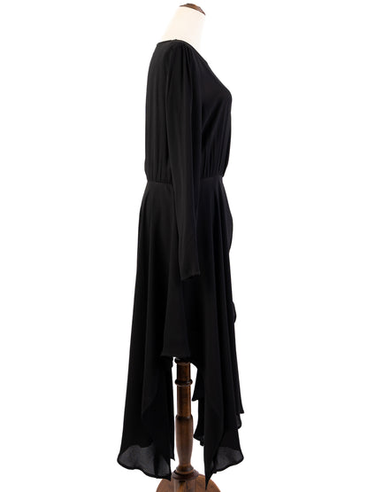 Excellent Elisabetta Franchi Black Viscose Dress Size L
