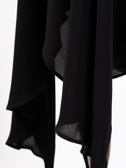 Excellent Elisabetta Franchi Black Viscose Dress Size L