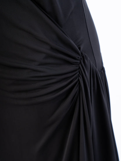 Excellent Gucci Black Sleeveless Dress Size M Viscose Wrap Style