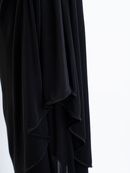 Excellent Gucci Black Sleeveless Dress Size M Viscose Wrap Style