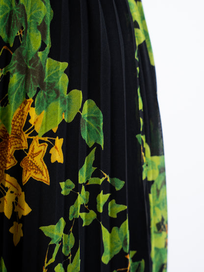 Excellent Class Roberto Cavalli Nature-Inspired Silk Dress Size M