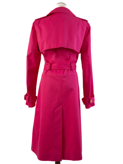 Excellent Versace Pink Trench Coat Women Size M Viscose
