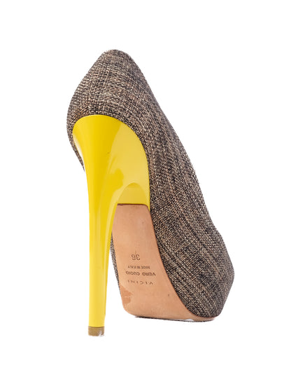 Vicini WomenÕs High-Heeled Peep-Toe Shoes Size 36 Excellent Condition