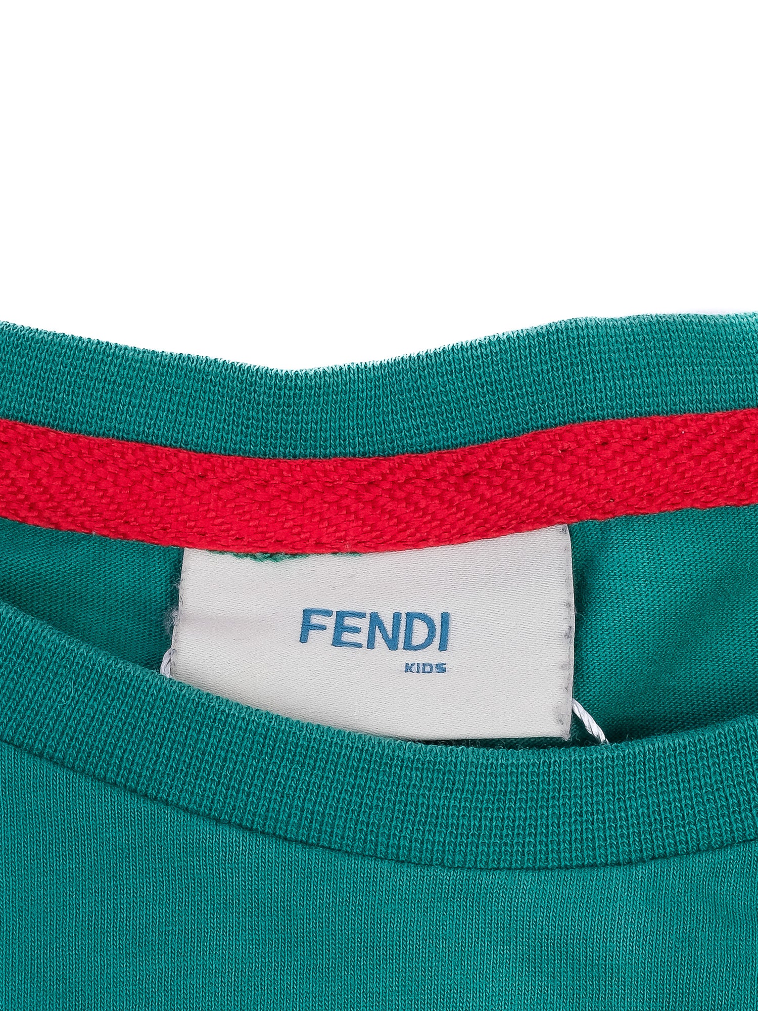 Excellent Fendi Kids Green T-Shirt Size 12 with Crown Design