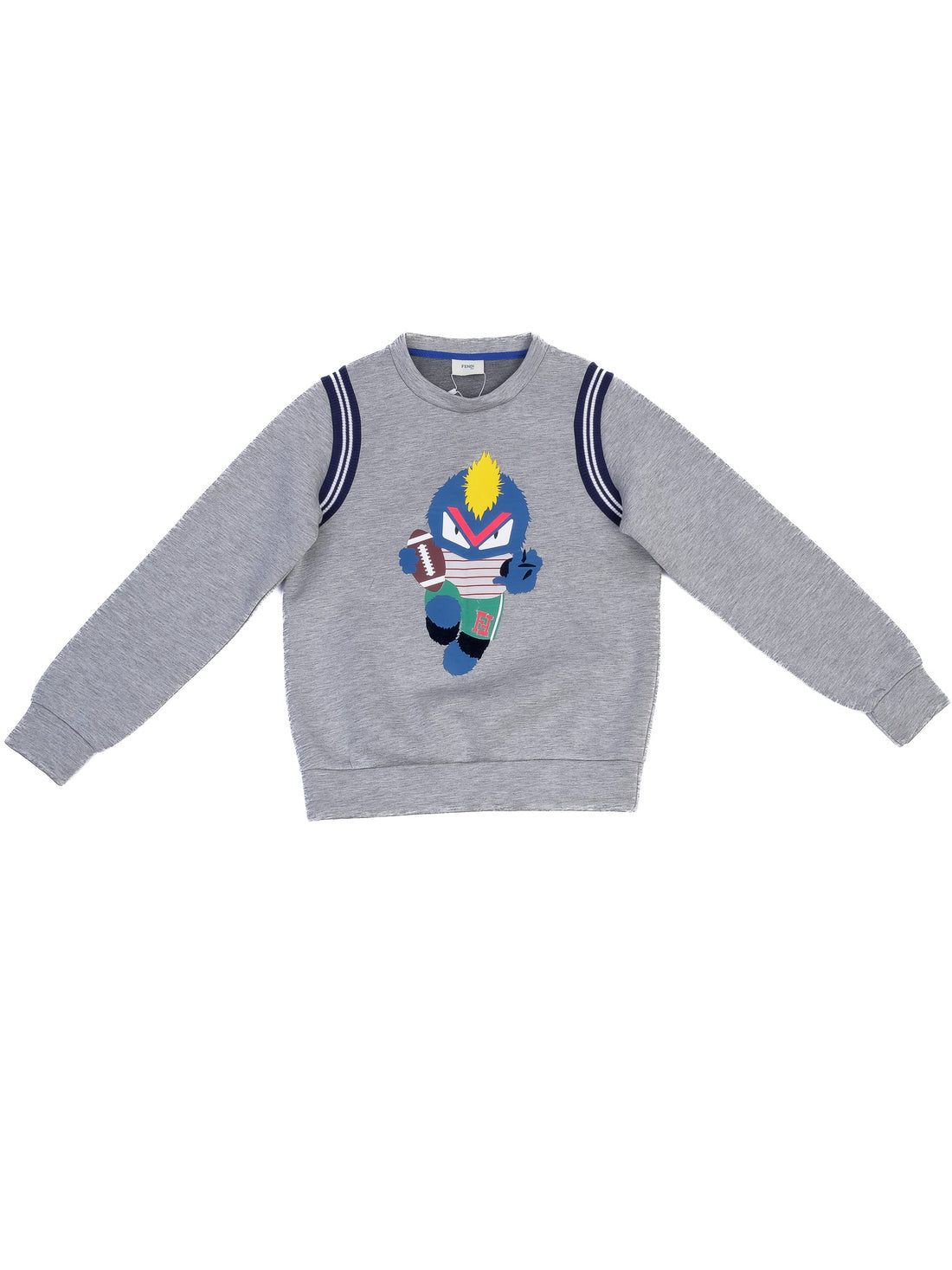 Excellent Fendi Gray Kids Sweatshirt Size 12 Cartoon Design