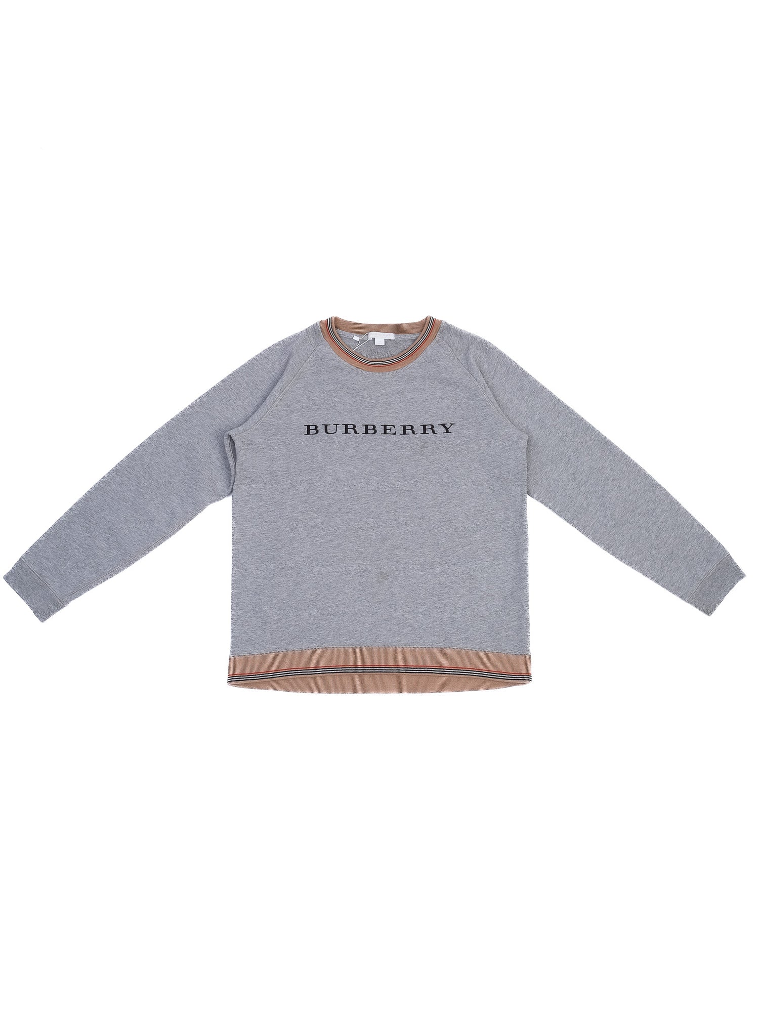 Excellent Burberry Kids Sweatshirt Gray Wool Size 12