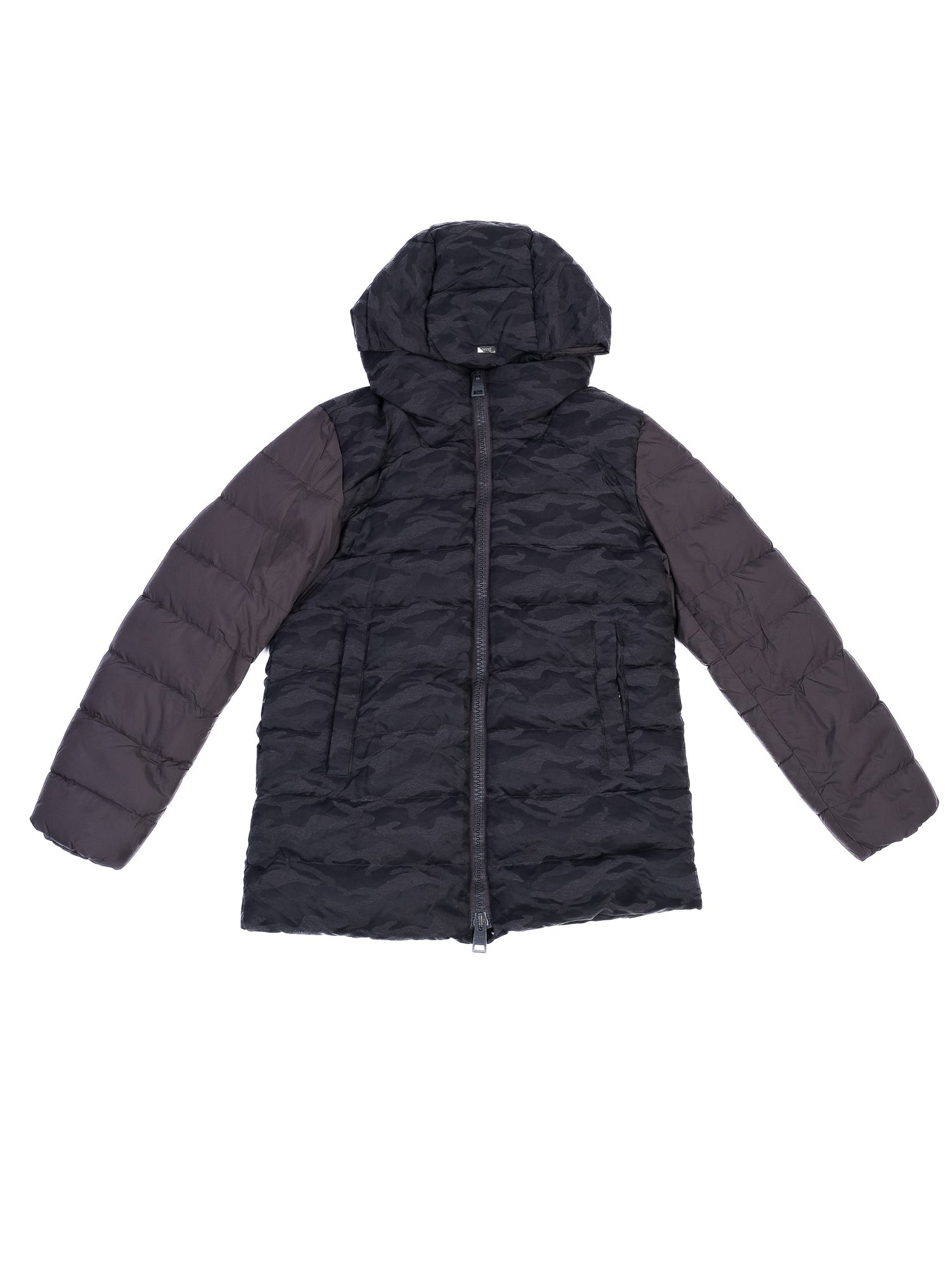 Herno Gray Hooded Jacket for Kids Size 12 Nylon Excellent Condition