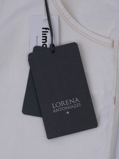 NEW Lorena Antoniazzi White Pants Size M Classic Design