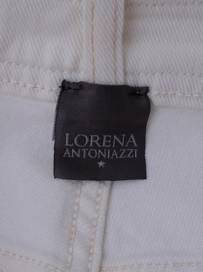 NEW Lorena Antoniazzi White Pants Size M Classic Design
