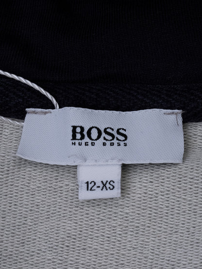 Excellent Hugo Boss Gray Cotton Hoodie &amp; Jogger Set Size 12 for Kids