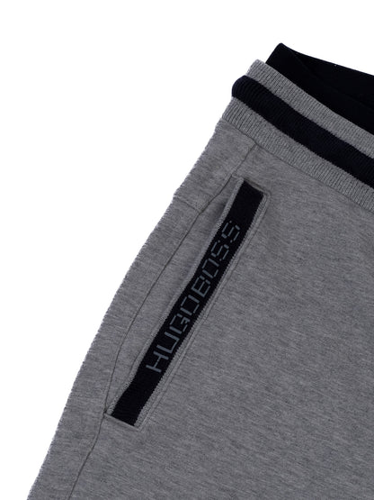 Excellent Hugo Boss Gray Cotton Hoodie &amp; Jogger Set Size 12 for Kids