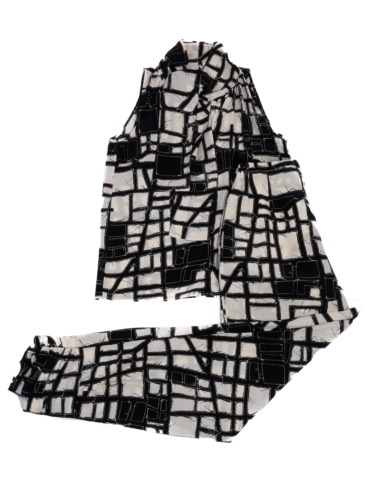 Max Mara Excellent Condition Geometric Silk Top Size S