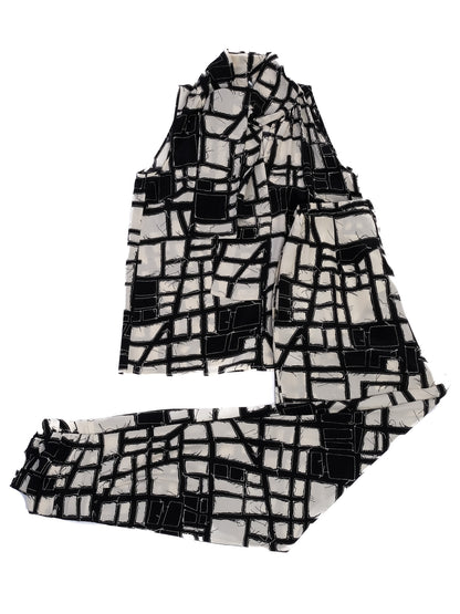 Max Mara Excellent Condition Geometric Silk Top Size S