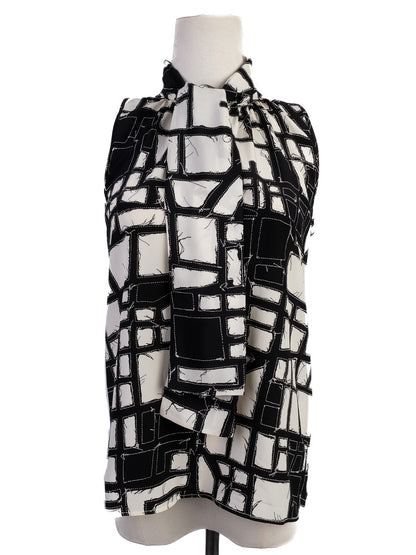 Max Mara Excellent Condition Geometric Silk Top Size S