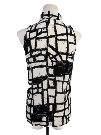 Max Mara Excellent Condition Geometric Silk Top Size S