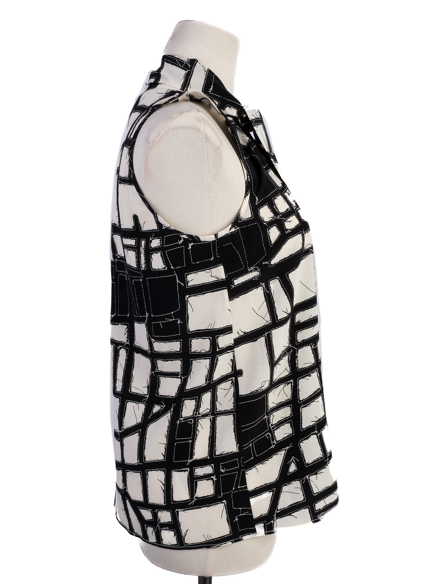 Max Mara Excellent Condition Geometric Silk Top Size S