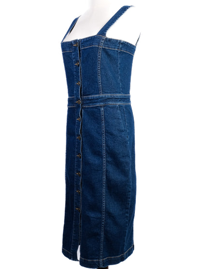 Excellent Maje Blue Denim Dress Fitted Style Size XS