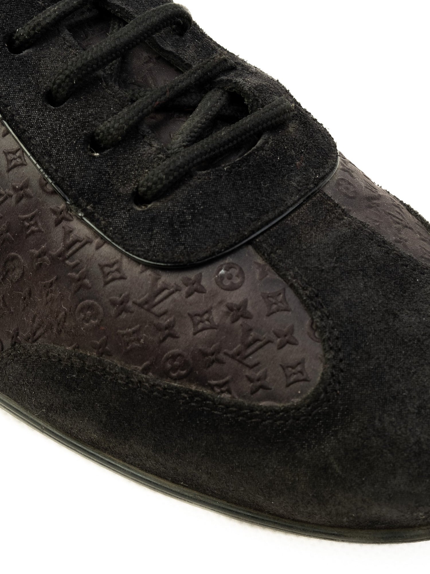 Good Louis Vuitton Black Sneakers Leather Low Profile Women’s Shoes