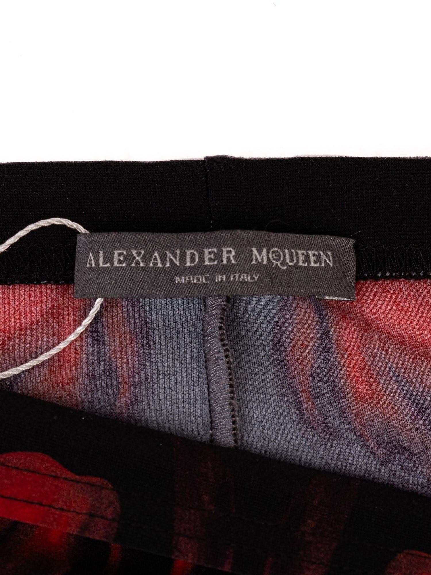 Excellent Alexander McQueen Floral Leggings Black Red Size S