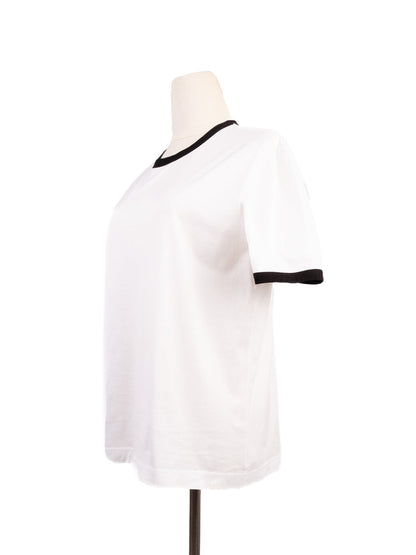 Excellent Dolce Gabbana White T-Shirt with Black Trim Size N/A
