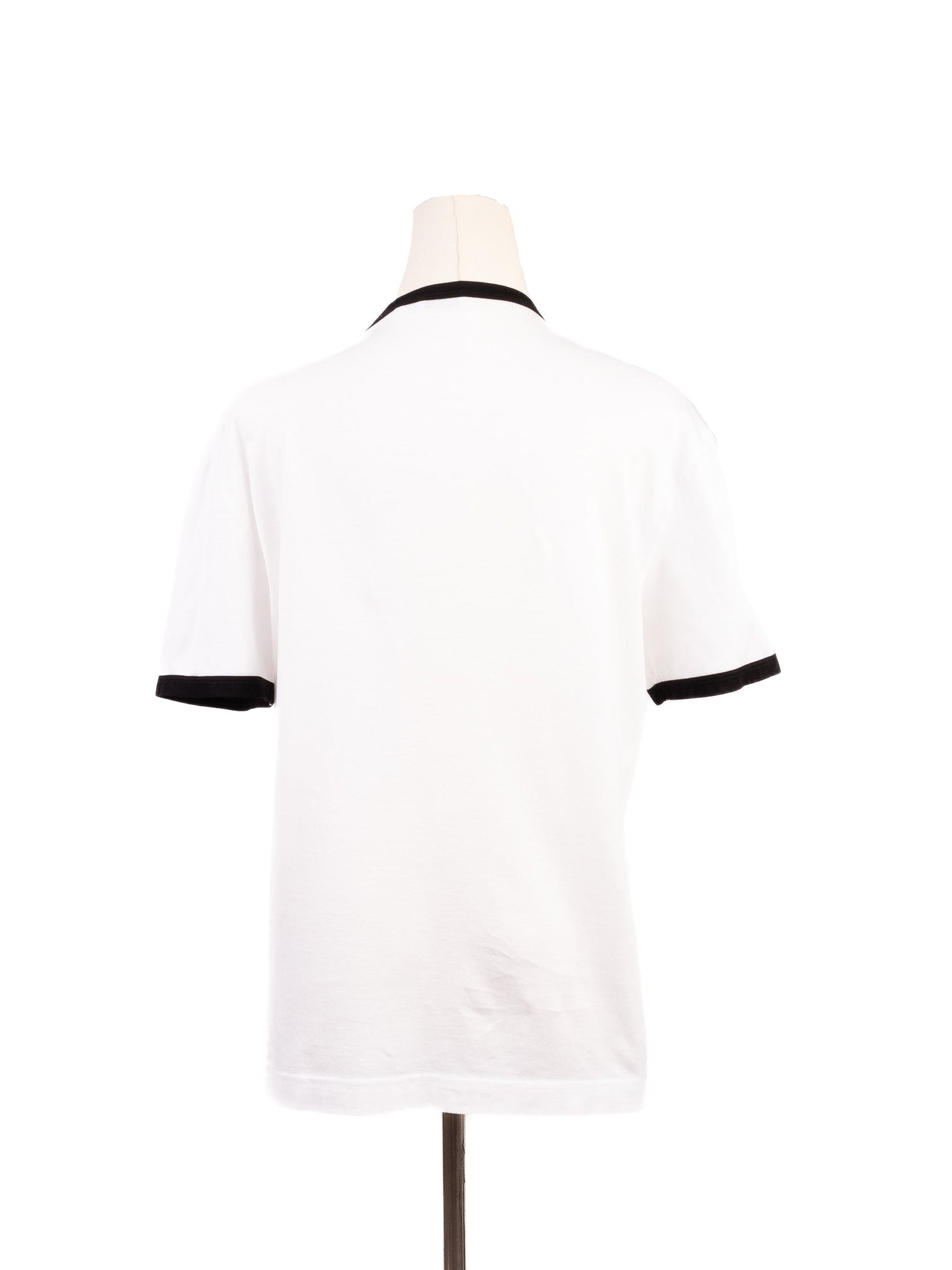 Excellent Dolce Gabbana White T-Shirt with Black Trim Size N/A