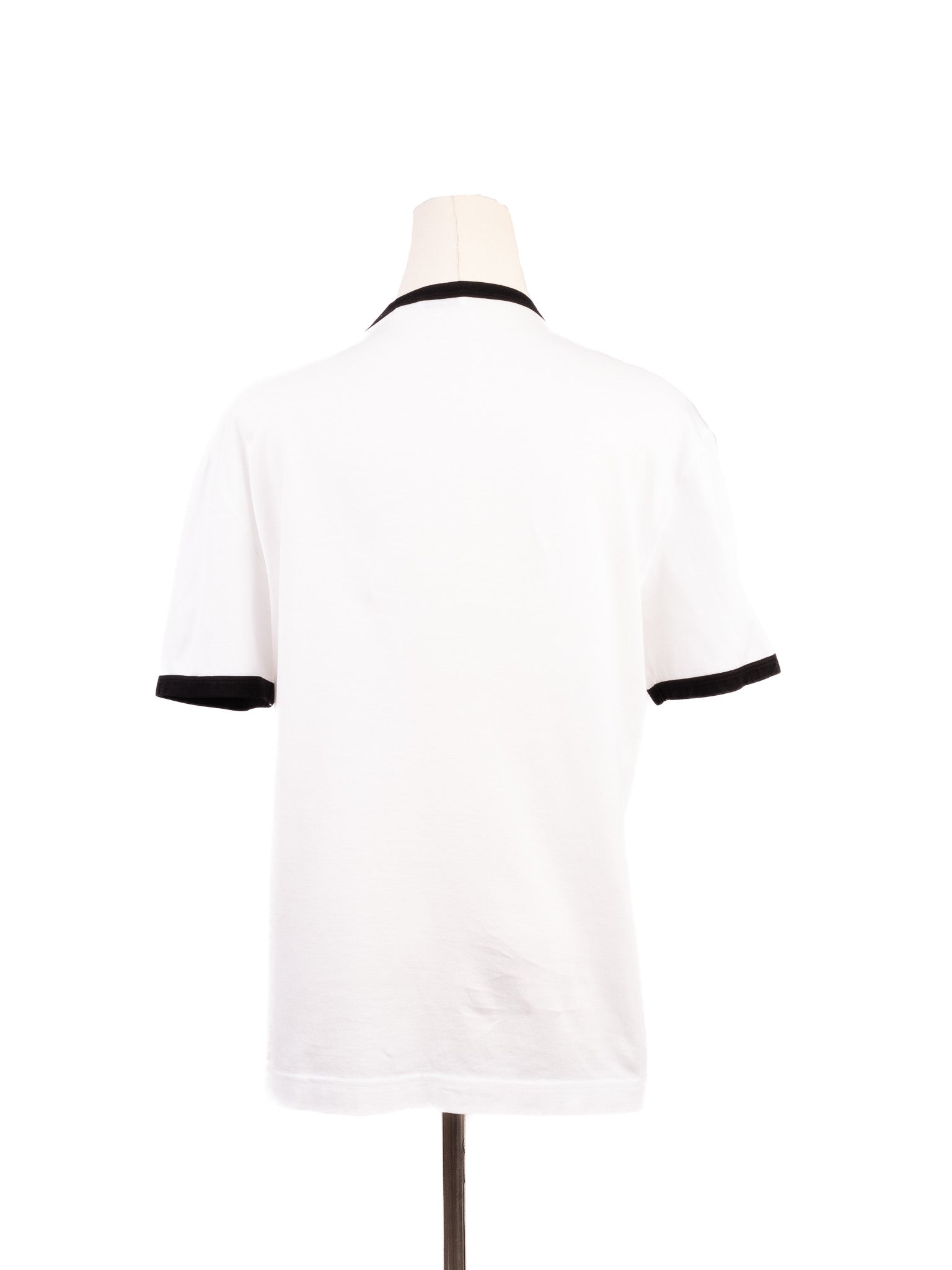 Excellent Dolce Gabbana White T-Shirt with Black Trim Size N/A