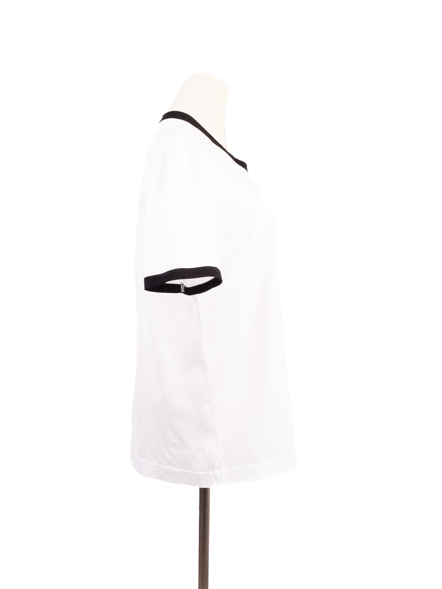 Excellent Dolce Gabbana White T-Shirt with Black Trim Size N/A