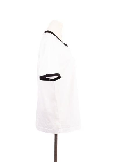 Excellent Dolce Gabbana White T-Shirt with Black Trim Size N/A
