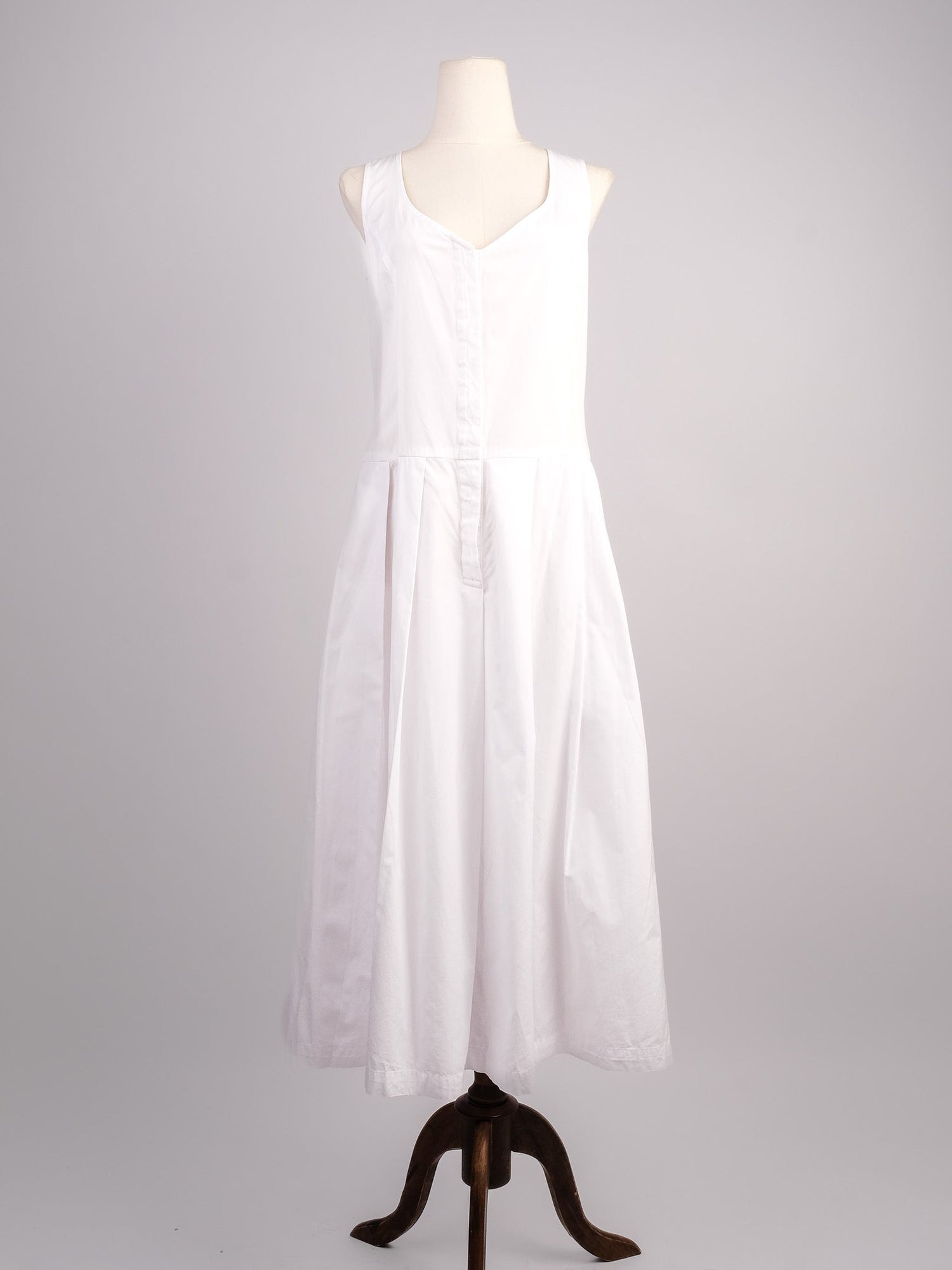 Excellent Comme des Garcons White Cotton Sleeveless Dress