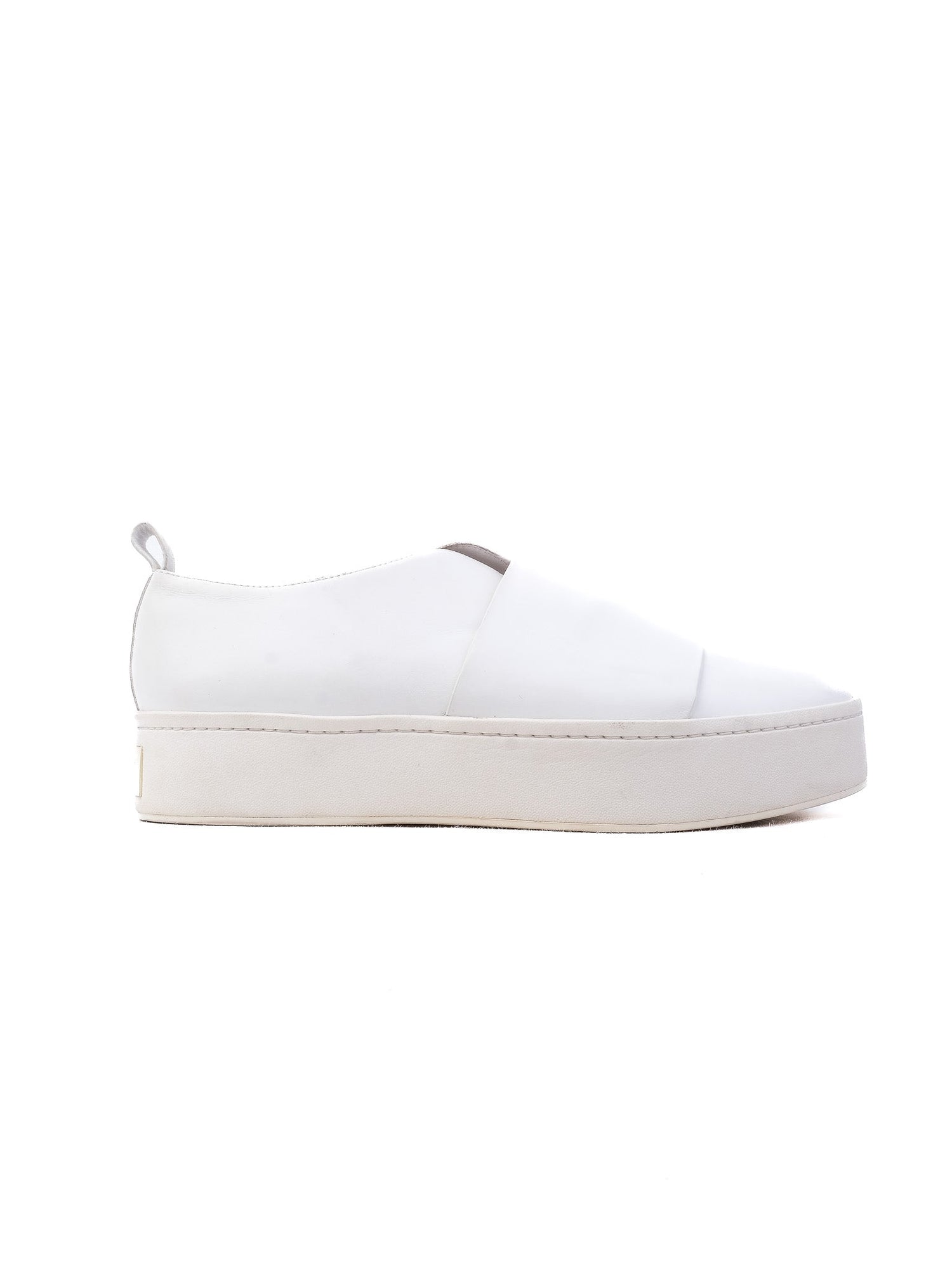 Excellent Vince White Leather Slip-On Sneakers Size 39 Women