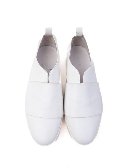 Excellent Vince White Leather Slip-On Sneakers Size 39 Women
