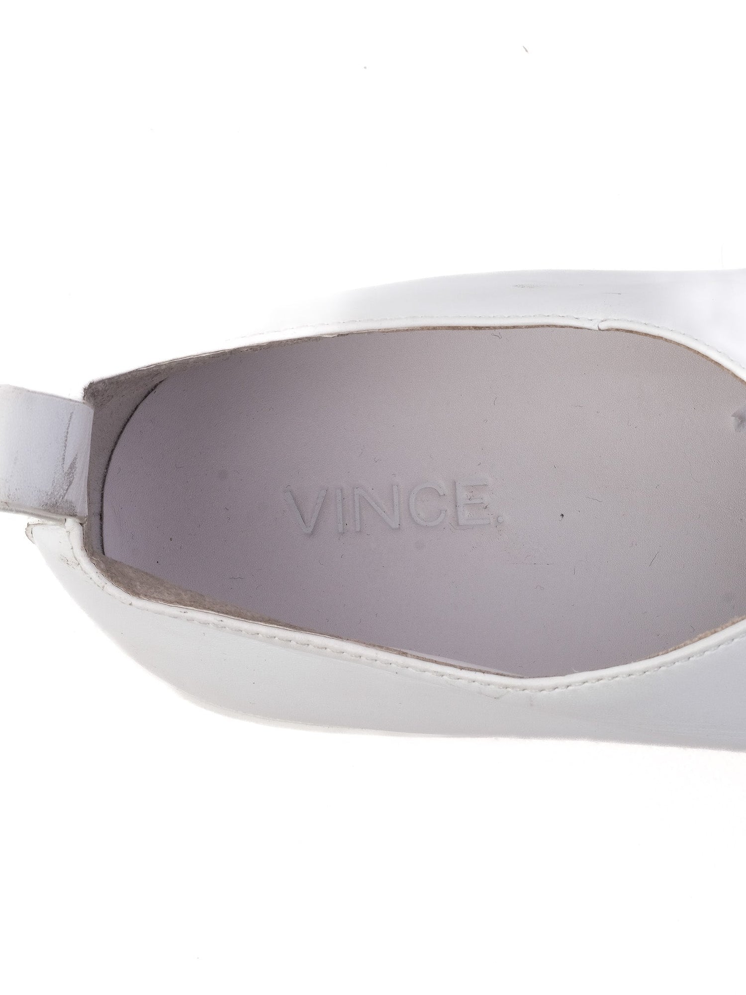 Excellent Vince White Leather Slip-On Sneakers Size 39 Women