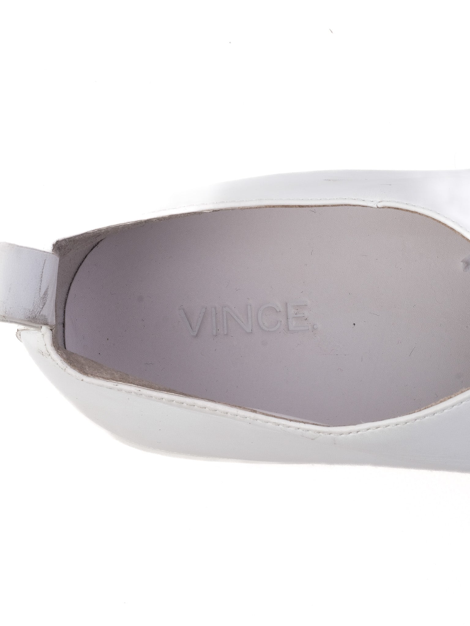 Excellent Vince White Leather Slip-On Sneakers Size 39 Women