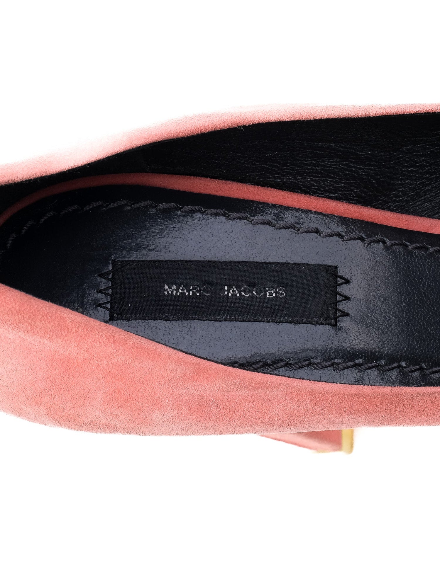 Excellent Marc Jacobs Pink Genuine Suede High Heel Shoes Size 38.5