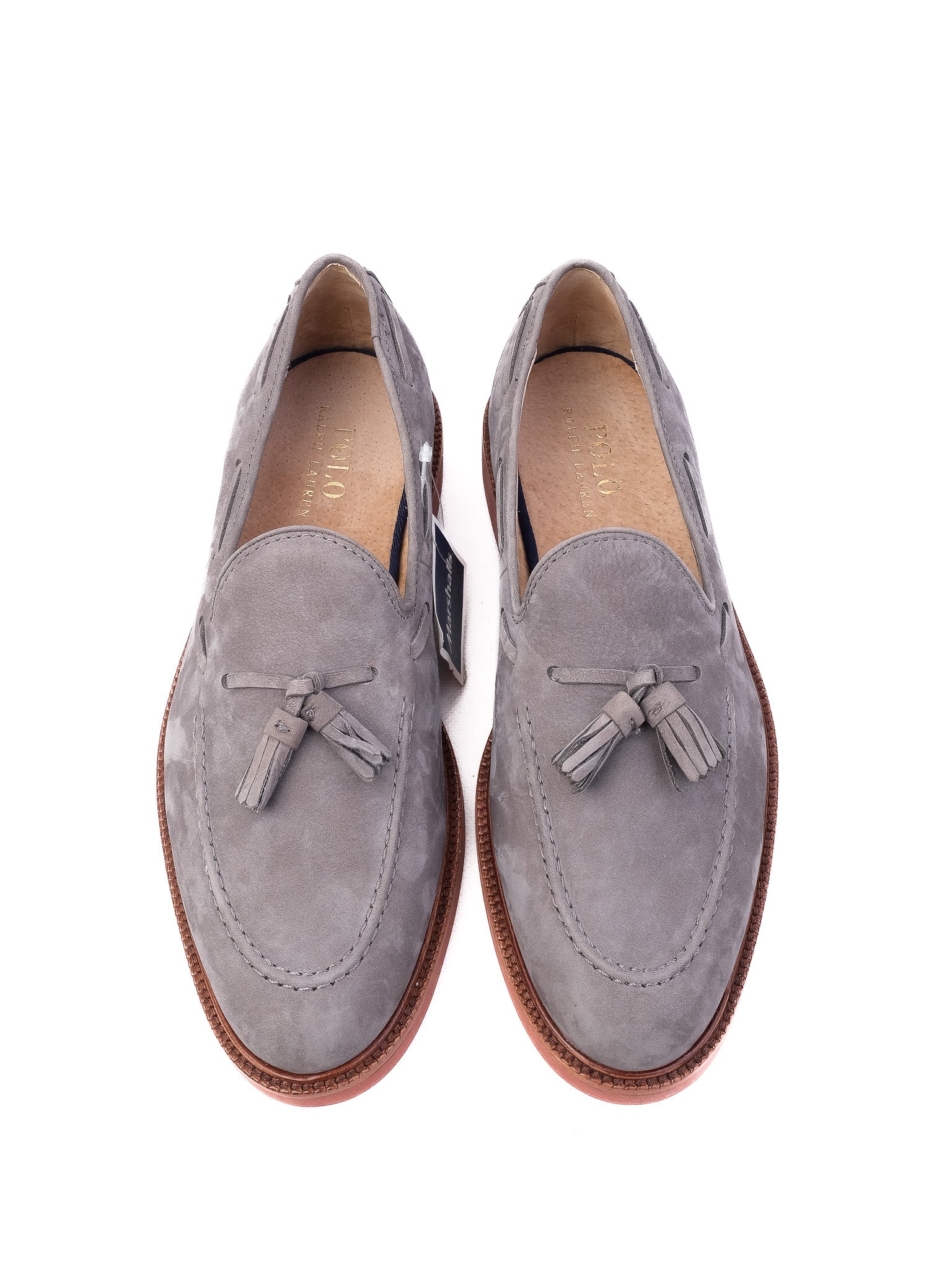 Polo Ralph Lauren Gray Genuine Suede Loafers Size 39.5