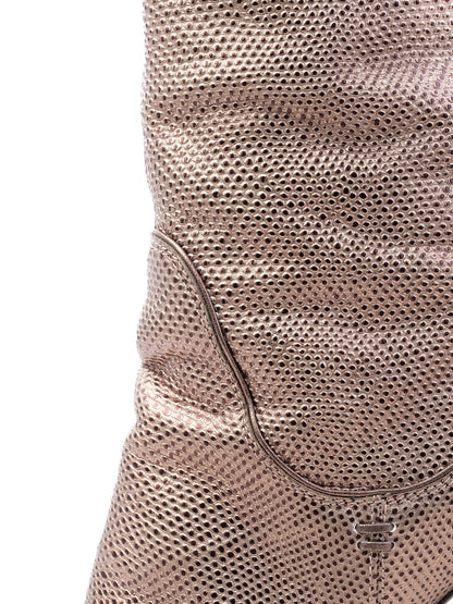 Excellent Sergio Rossi Knee-High Metallic Leather Boots Size 38.5