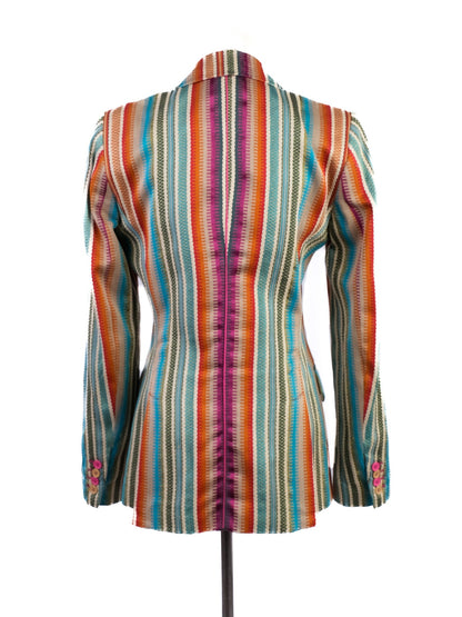 Etro Striped Blazer Excellent Condition Viscose Combined Color Women