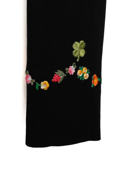 Excellent Moschino Black Blazer with Floral Embroidery Women’s Size