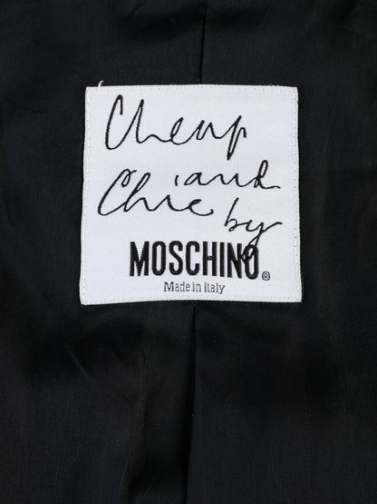 Excellent Moschino Black Blazer with Floral Embroidery Women’s Size