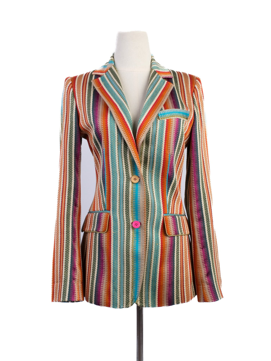 Etro Striped Blazer Excellent Condition Viscose Combined Color Women