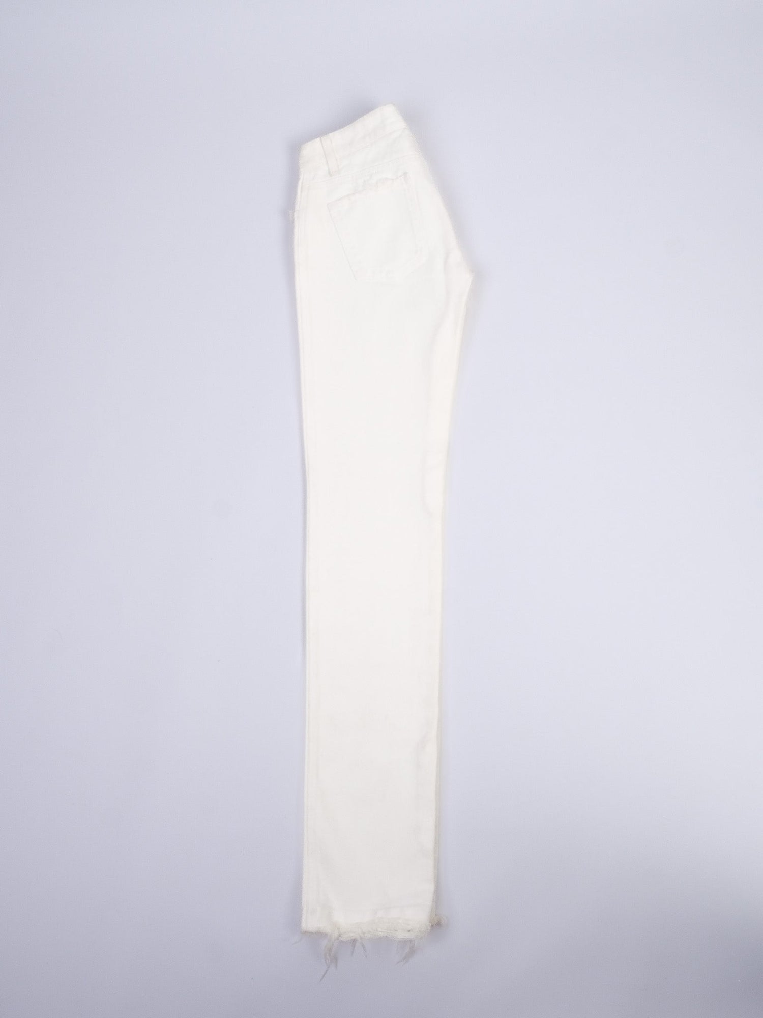 Excellent Dolce Gabbana White Frayed Hem Jeans Size XS