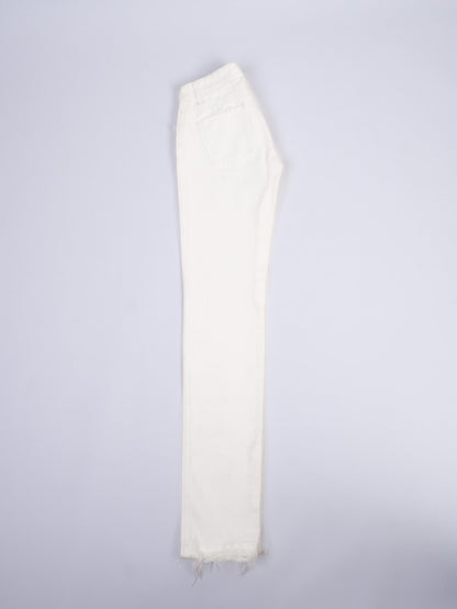 Excellent Dolce Gabbana White Frayed Hem Jeans Size XS