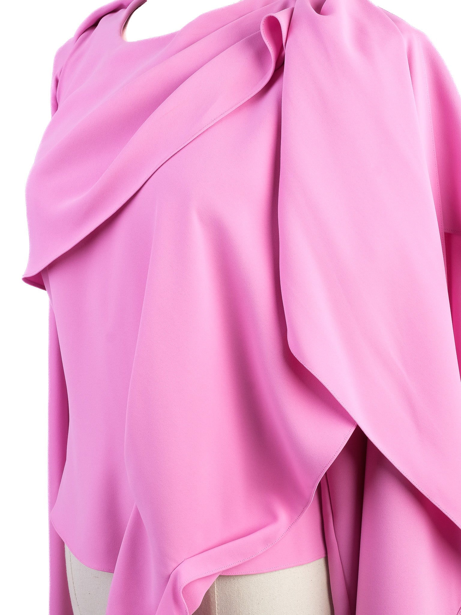 NEW A.W.A.K.E Pink Draped Blouse Women Polyester Size N/A