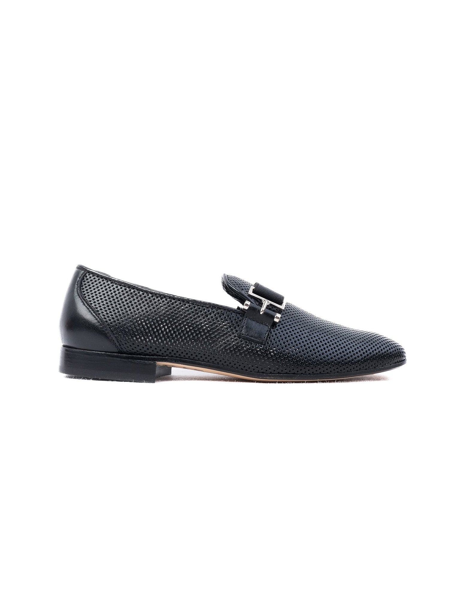Excellent Missouri Black Leather Loafers for Kids Size 33